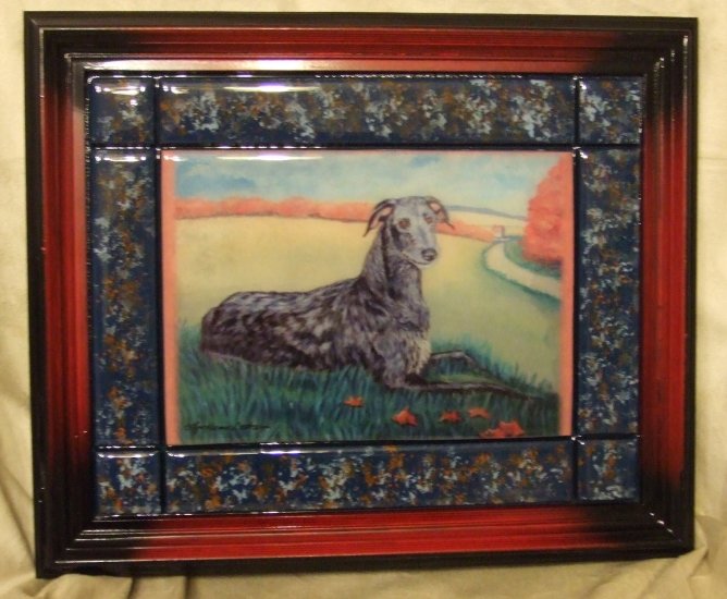 Scottish Deerhound 8"x10" Tile Picture