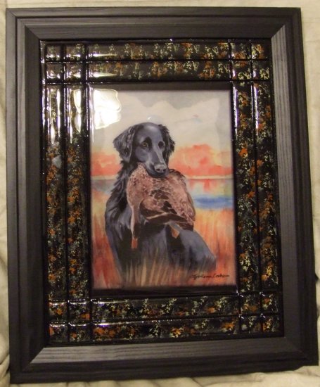 Flat-Coated Retriever 11"x14" Tile Picture