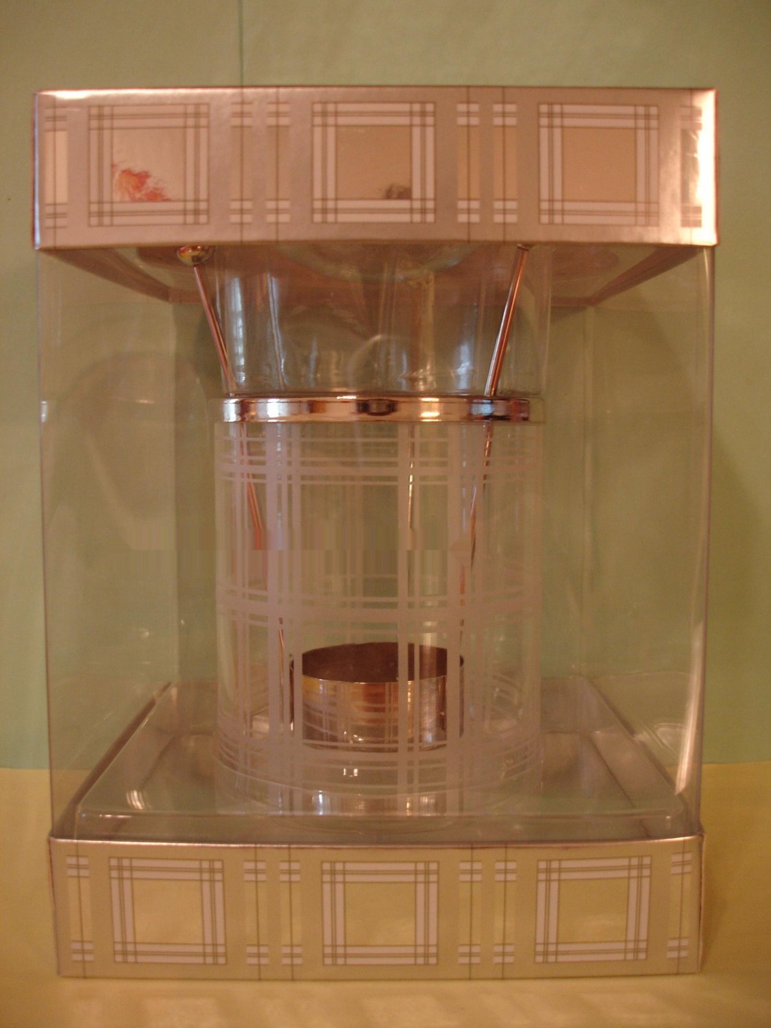 Bath & Body Works Etched Glass Home Oil Warmer Burner Rare