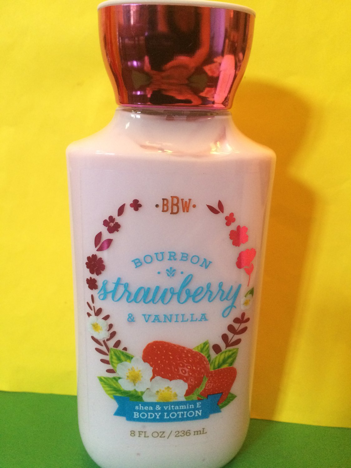 Bath & Body Works Bourbon Strawberry & Vanilla Lotion 8 oz
