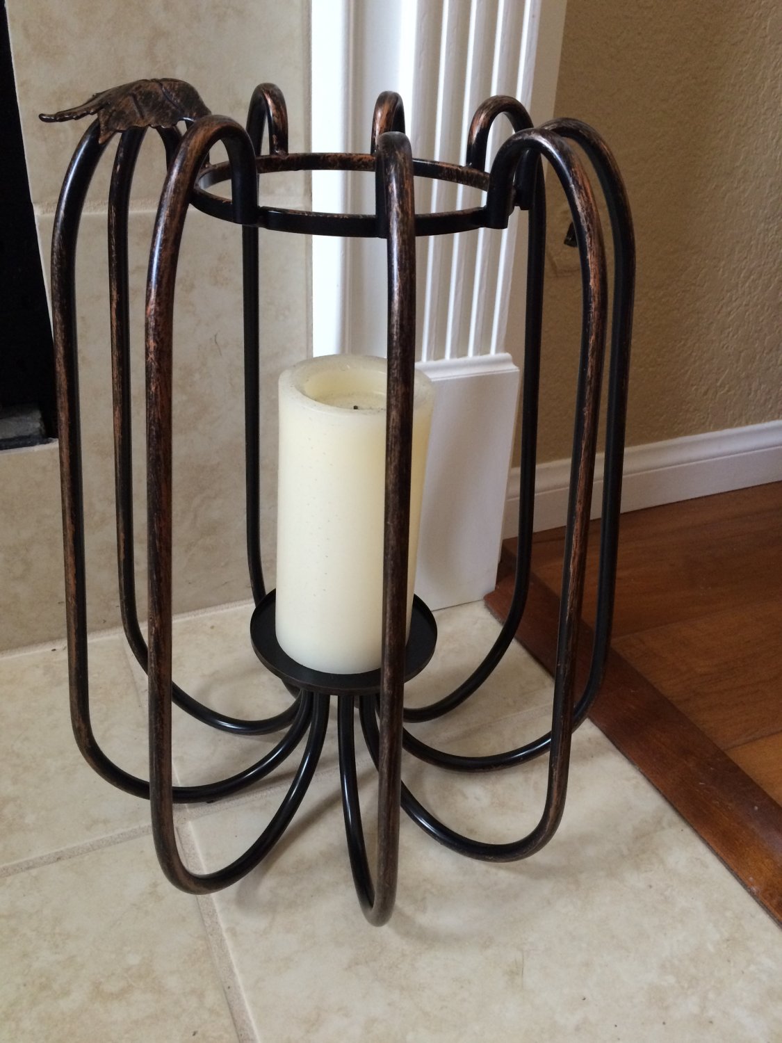 Bath and Body Works Brushed Copper Metal Luminary Candle Holder Ex Large