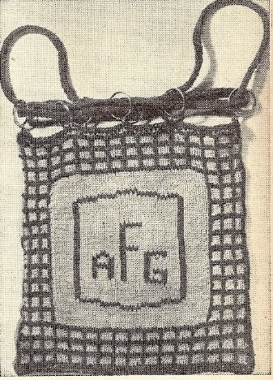 Tote Bag Knitted Pattern 1953 Vintage 726024