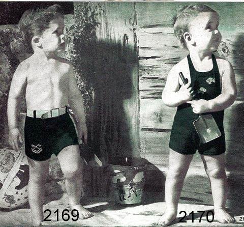 Boy’s and Girl's Sun Suit Knitting Pattern Vintage 726032