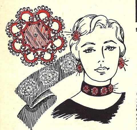Glamorous Set in Tatting Pattern Vintage 729008