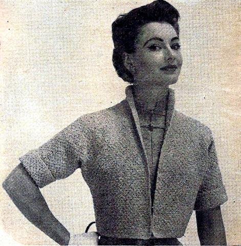 Knit Jacket - Shrug - Sweater Pattern Vintage 726034