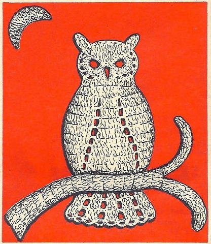 Owl in Crochet Pattern Vintage 723054