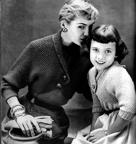 Mother and Daughter Shrugs Sweaters Vintage 726063