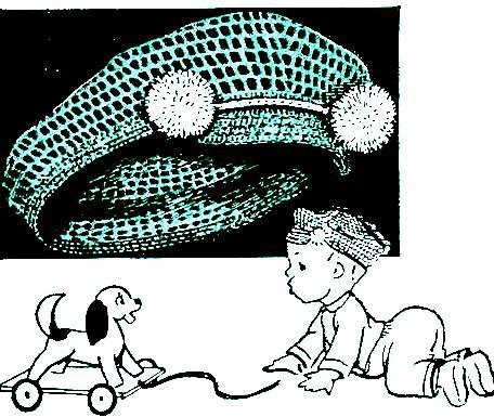 Boy’s Hat with Visor Crochet Pattern Vintage 723052