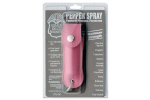 1/2 oz Magnum OC-17 Defensive Pepper Spray-UV Dye-Mace w/Pink Leather KeyChain Case