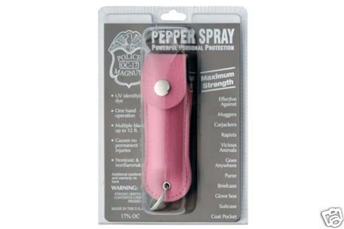 1/2 oz Magnum OC-17 Pepper Spray-UV Dye Mace-Pink Pouch