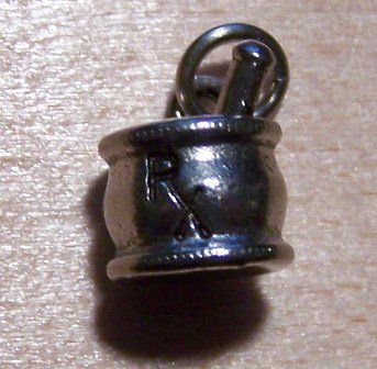 Pewter R/X Apothocary Container Charm Made in the U.S.A.