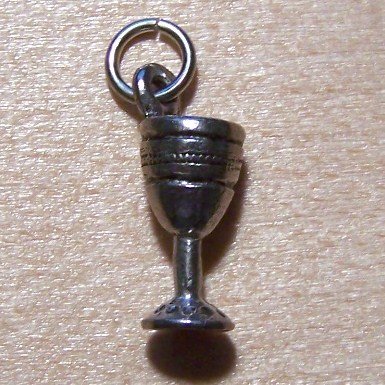 Pewter Wine Goblet Cup Charm Lead Safe Made in the U.S.A.