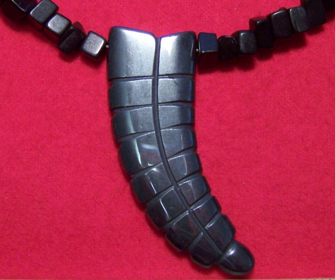 Blackstone Necklace with Hemalyke Rattlesnake Tail Pendant