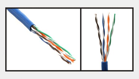 Ethernet CAT 5E Cat5e Solid Cable Network Wiring 4 Pair Blue 1000ft Pull Box 350Mhz