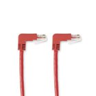 SpaceGAIN CAT6 250-MHz Angled Patch Cable (UTP), 90° Down–180° Straight, Red, 1-ft. (0.3-m)