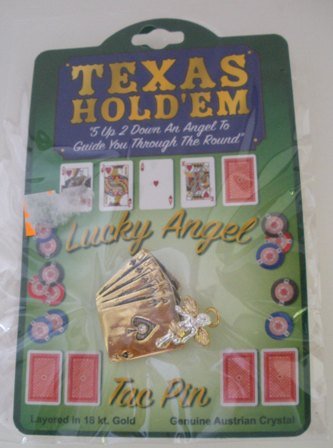 Brand New Texas HoldâEm Deck of Cards Brooch/Tac Pin