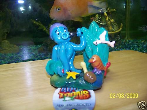 Aqua Toons SINGING SQUID Decoration for aquariums NEW