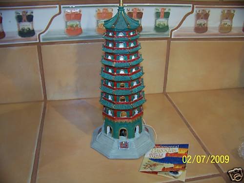 PAVILION OF NANJING PAGODA Decoration for aquariums NEW