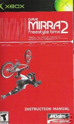 Dave Mirra 2 BMX ( Xbox) INSTRUCTION MANUAL no game