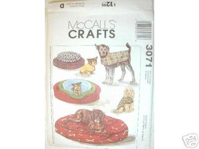 Dog coat, Dog bed & bed cover 3 SIZES McCALL'S PATTERN