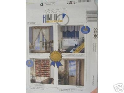 WINDOW DECORATIONS 4-variations McCALL'S PATTERN
