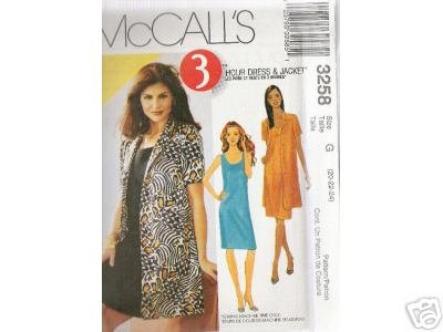 WOMANS DRESS AND UNLINED JACKET 20-24 McCALL'S PATTERN
