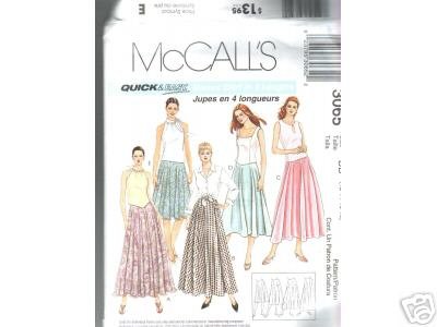 Quick & Easy Sew MISSES' SKIRTS McCALL'S PATTERN 12-18