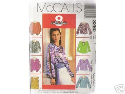 EASY TOPS 8-VARIATIONS McCALL'S PATTERN WOMANS
