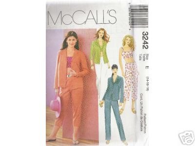 SHIRT-MIDRIFF TOP & PANTS McCALL'S PATTERN 14-18