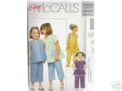 CHILDREN'S GIRLS' TOP 2-lengths McCALL'S PATTERN 6-8