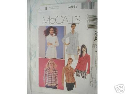MISSES' PETITE SHIRT IN 2 LENGTHS McCALL'S PATTERN 8-14