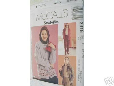MISSES UNLINED JACKET AND PANTS McCALL'S PATTERN 14-18