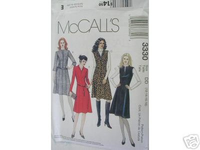 MISSES' DRESS OR JUMPER PATTERN McCALL'S 16-22