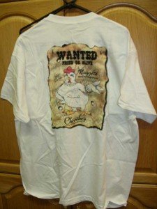 Cherokee Casino WANTED FRIED OR ALIVE T-Shirt Adult XL