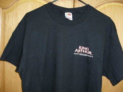 Black KING ARTHUR Promotional T-Shirt Adult Large NEW