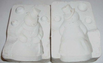 SMALL CERAMIC MOLD ~ SNOWMAN ~ DECORATIONS