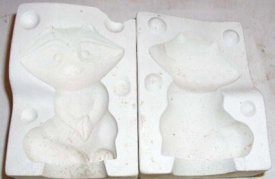 SMALL CERAMIC MOLD ~ RACOON ~ DECORATIONS