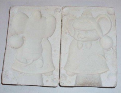 1970 CERAMIC MOLD ORNAMENT ~ MOUSE ON BELL ~