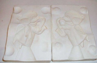 '70 CERAMIC MOLD CHRISTMAS ORNAMENT MUSICAL ANGEL MOUSE