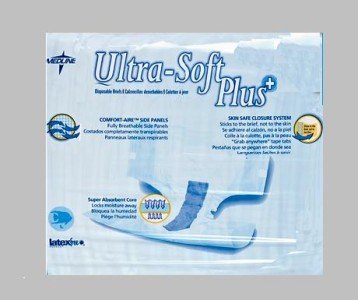 16 Medline Adult Briefs Ultra Soft Plus - Med ~