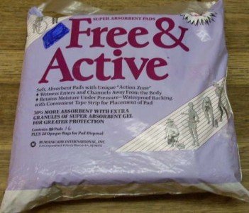 16 Humanicare Free & Active Super Incontinence Pads
