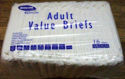 16 Invacare Value BRIEFS Adult Diapers/Underwear Medium