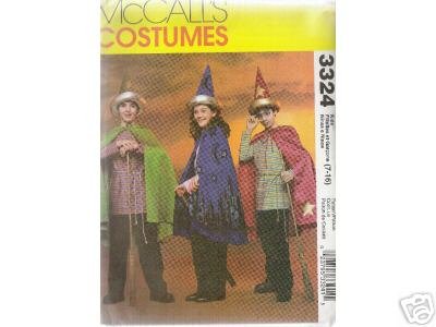 BOY'S AND GIRL'S WIZARD COSTUMES McCALL'S PATTERN