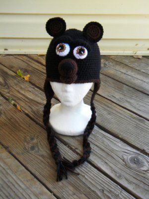 Crochet Pattern 015 - Teddy Bear Earflap Hat 2 - All Sizes