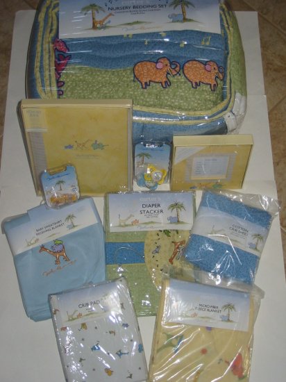 The Beatles JOHN LENNON 14 piece BABY Crib Nursery BEDDING SET Musical PARADE Animals ALL NEW