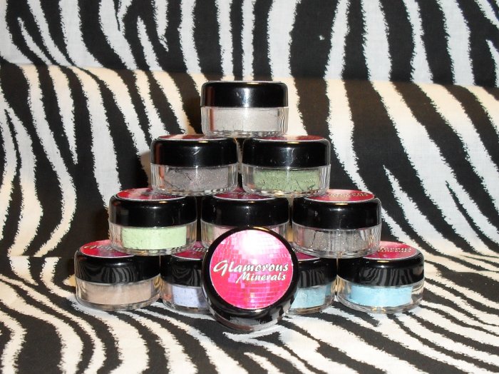 All 16 eyeshadows in Sample Jars