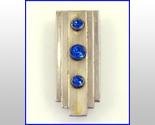 Art deco stoplight style chrome pin
