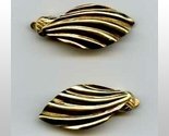 Trifari goldtone shell clip earrings
