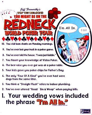 TIN SIGN - Jeff Foxworthy Fisherman Fishing
