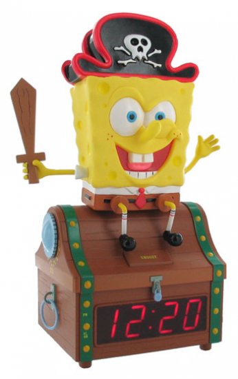 NICKELODEON SPONGEBOB TREASURE CHEST CLOCK RADIO
